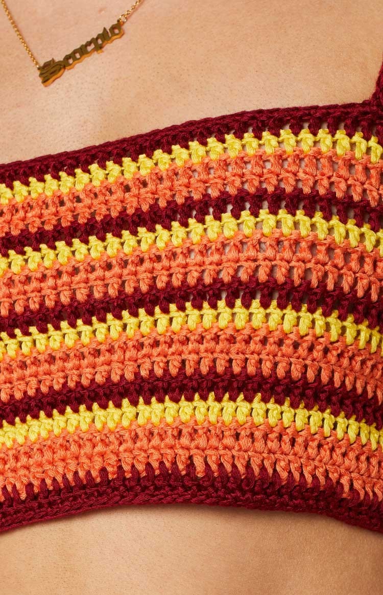 Nova Orange Crochet Top-Vavasi.All Rights Reserved.