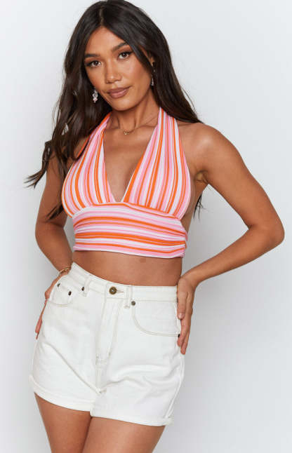 Beach Knit Halter Multi-Vavasi.All Rights Reserved.