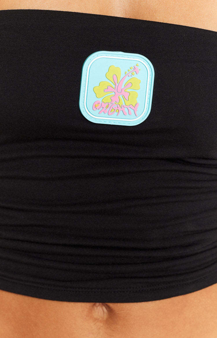OMIGHTY Aloha Black Boob Tube-Vavasi.All Rights Reserved.
