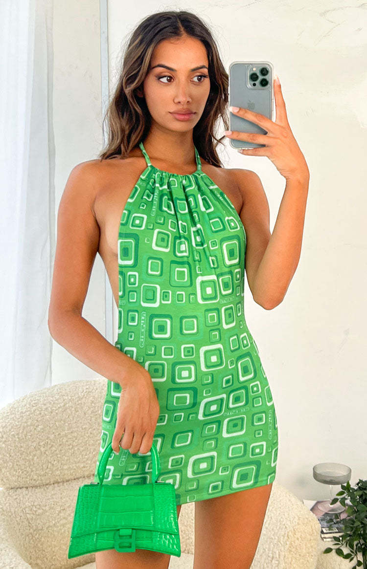 OMIGHTY Cubby Halter Dress Green-Vavasi.All Rights Reserved.
