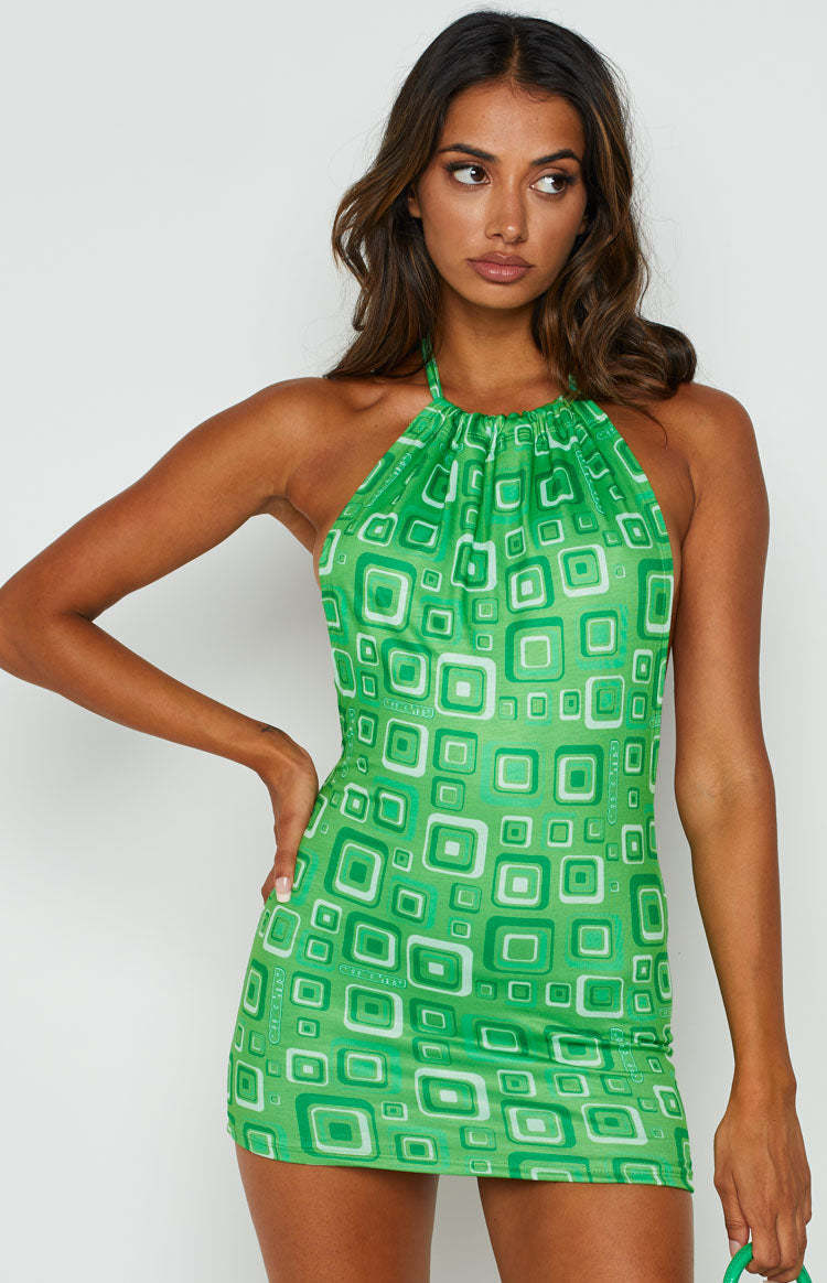 OMIGHTY Cubby Halter Dress Green-Vavasi.All Rights Reserved.