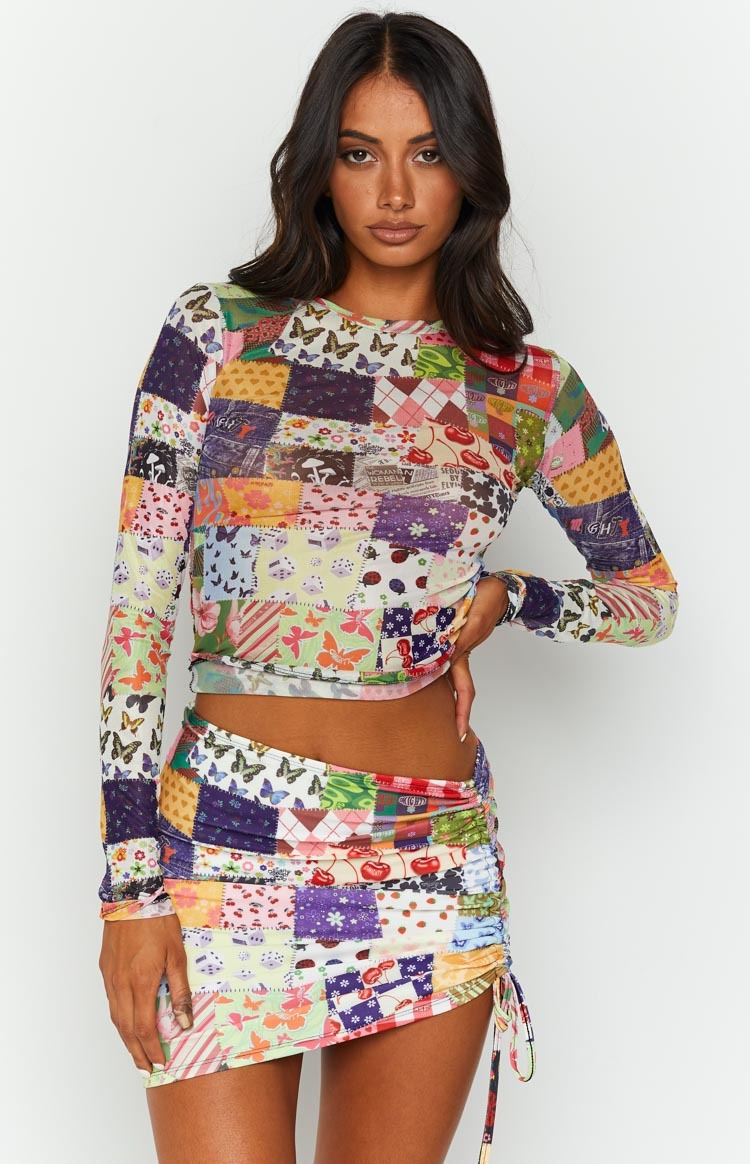 OMIGHTY OG Patchwork Mini Skirt-Vavasi.All Rights Reserved.