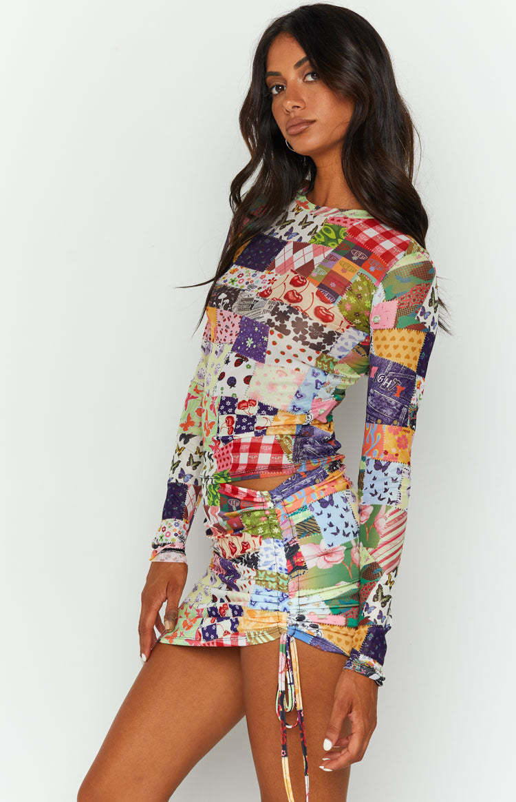 OMIGHTY OG Patchwork Mini Skirt-Vavasi.All Rights Reserved.