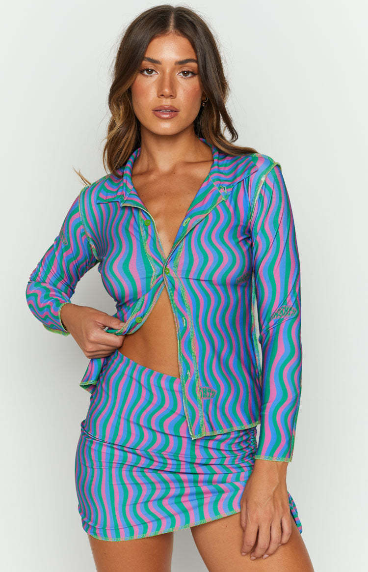 OMIGHTY Squiggly Skirt Purple-Vavasi.All Rights Reserved.