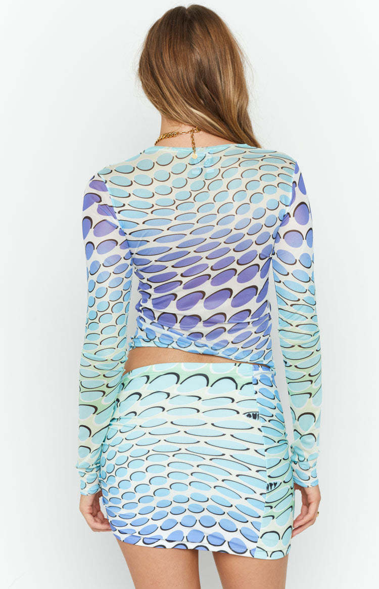 OMIGHTY The Warp Mini Skirt Blue Gradient-Vavasi.All Rights Reserved.
