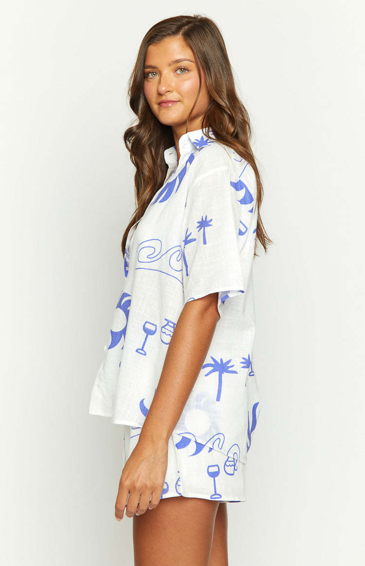 Oakley Blue Print Short Sleeve Top-Vavasi.All Rights Reserved.