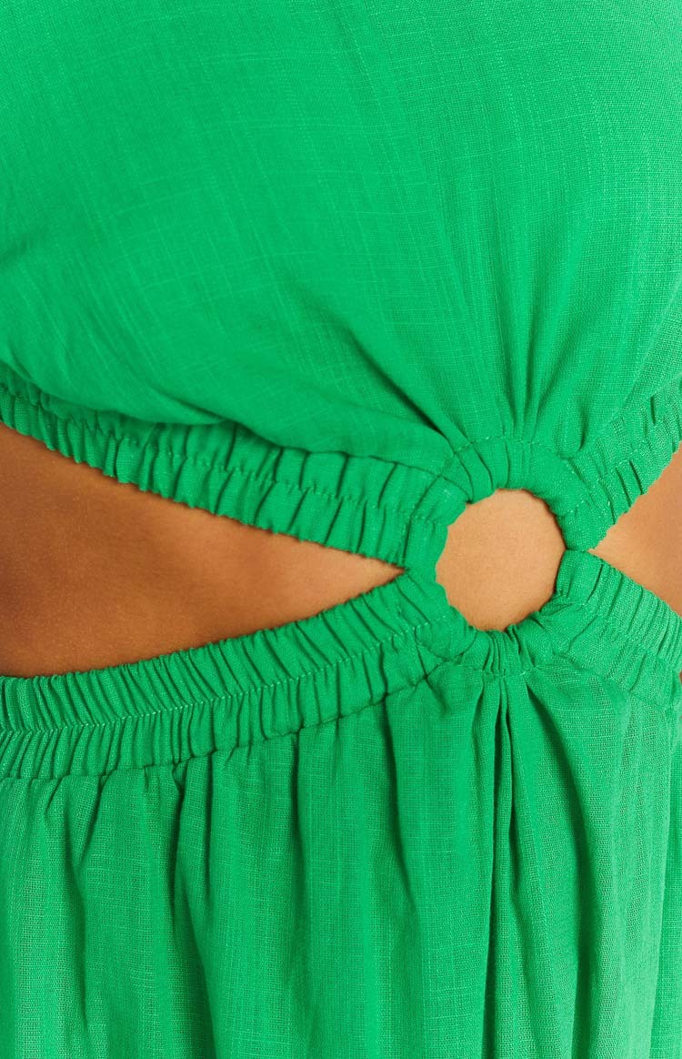 Odessa Backless Green Midi Dress-Vavasi.All Rights Reserved.