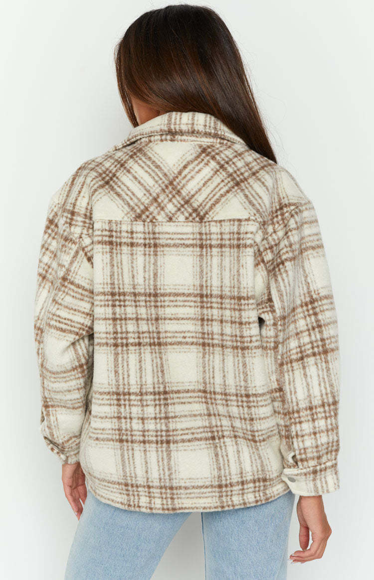 Orson Fleece Cream Check Jacket-Vavasi.All Rights Reserved.
