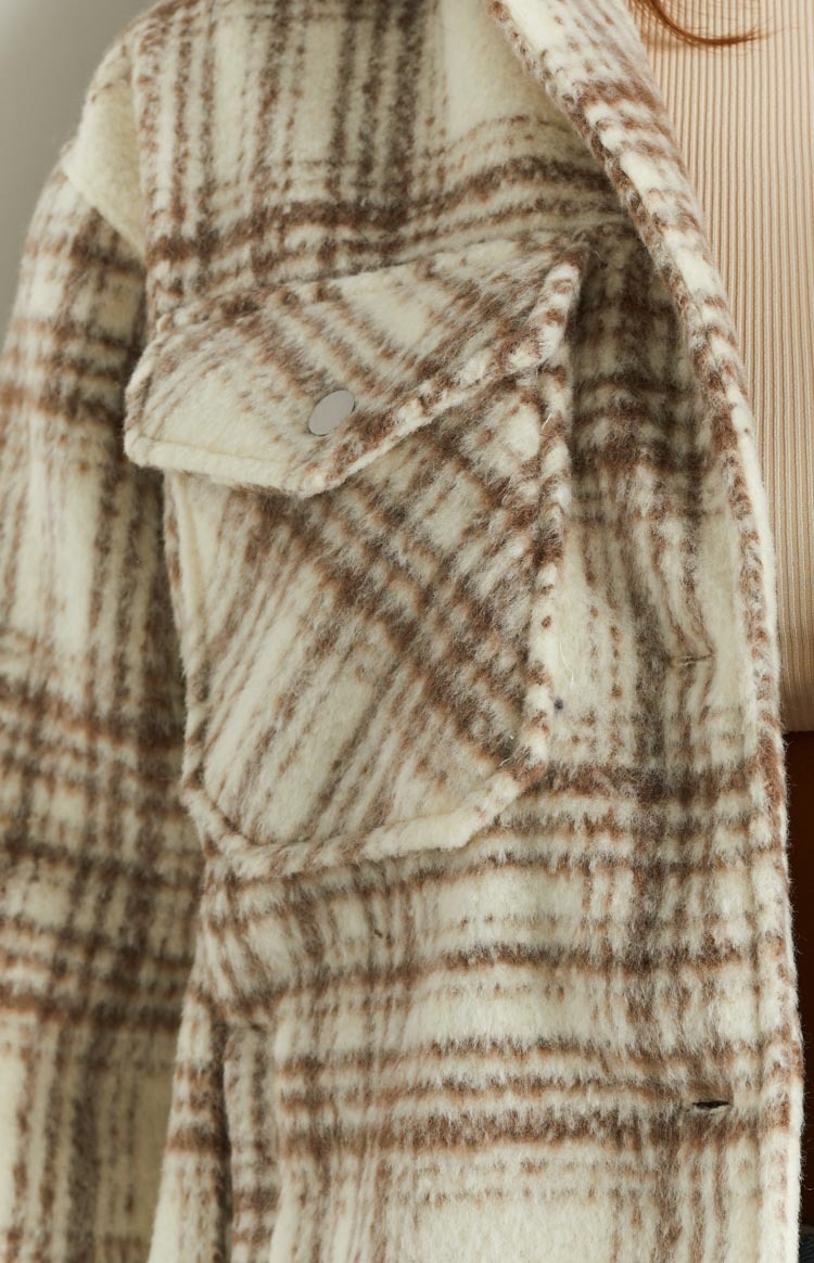 Orson Fleece Cream Check Jacket-Vavasi.All Rights Reserved.