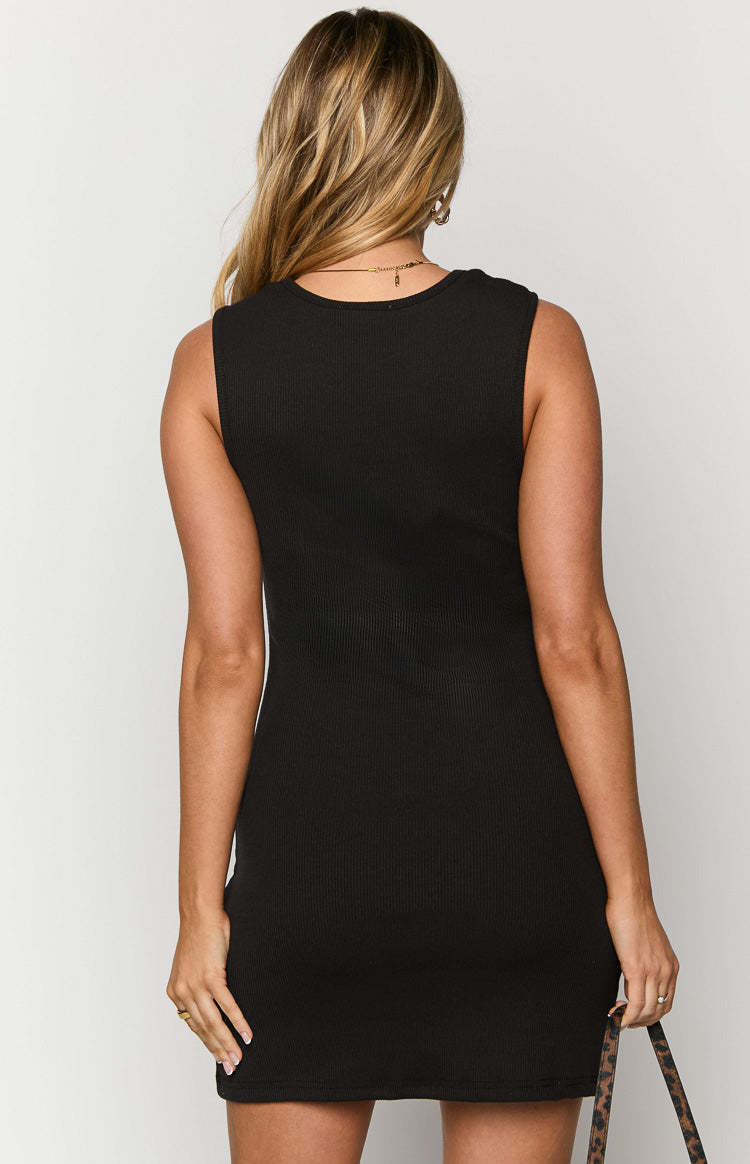 Ovard Black Mini Dress-Vavasi.All Rights Reserved.