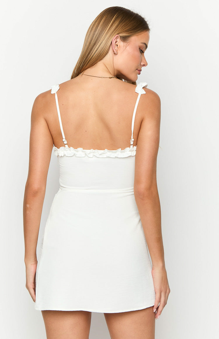 Paisley White Mini Dress-Vavasi.All Rights Reserved.