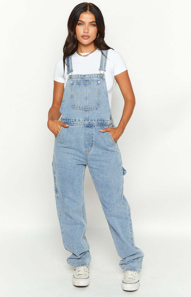 Patterson Blue Denim Overalls-Vavasi.All Rights Reserved.