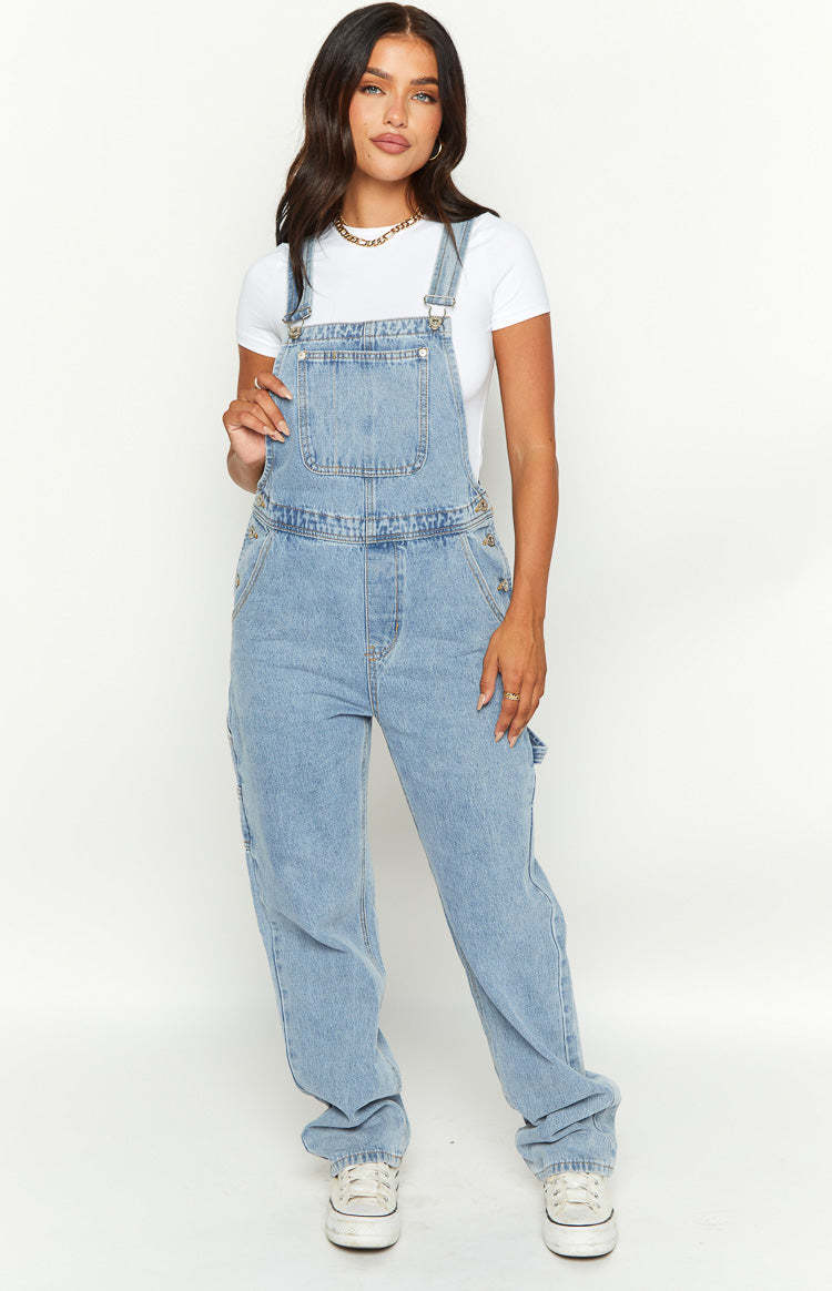 Patterson Blue Denim Overalls-Vavasi.All Rights Reserved.