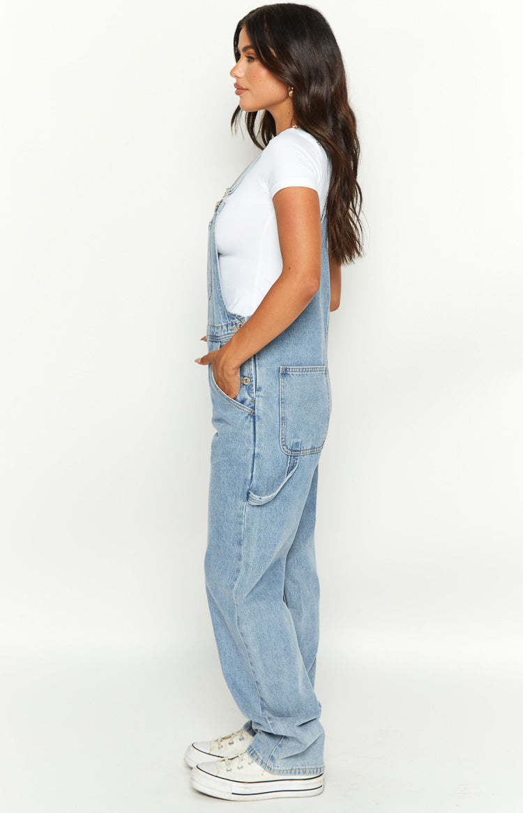 Patterson Blue Denim Overalls-Vavasi.All Rights Reserved.