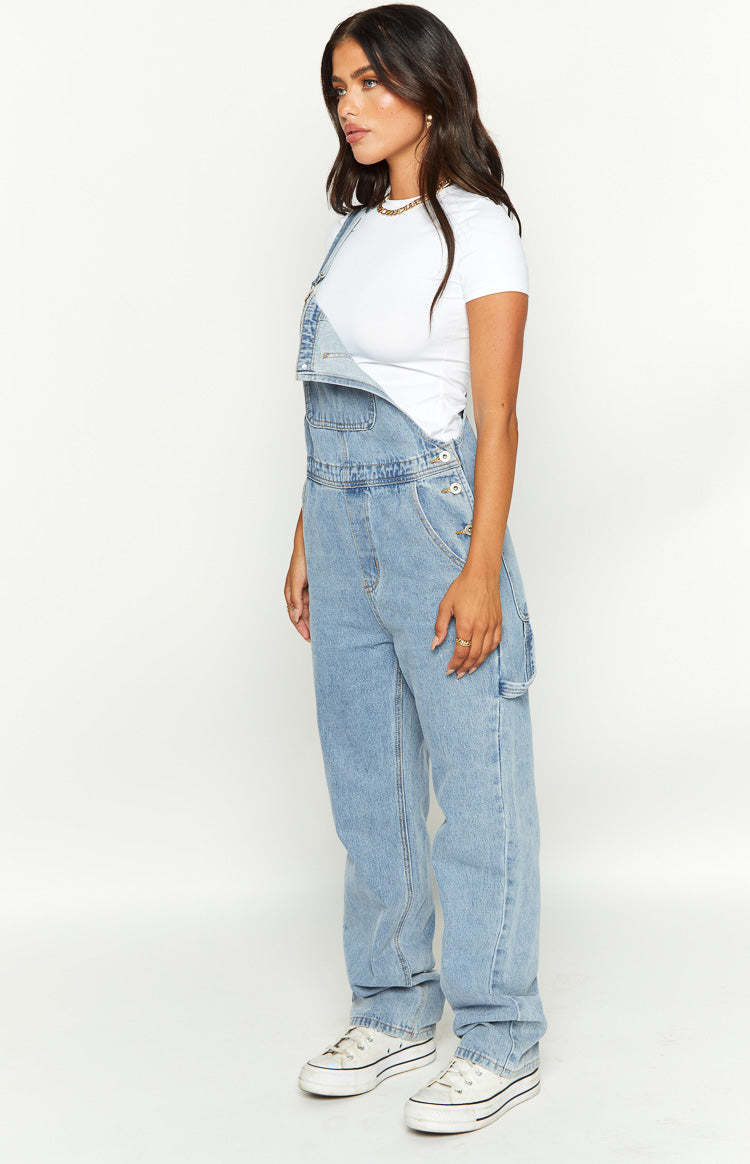 Patterson Blue Denim Overalls-Vavasi.All Rights Reserved.