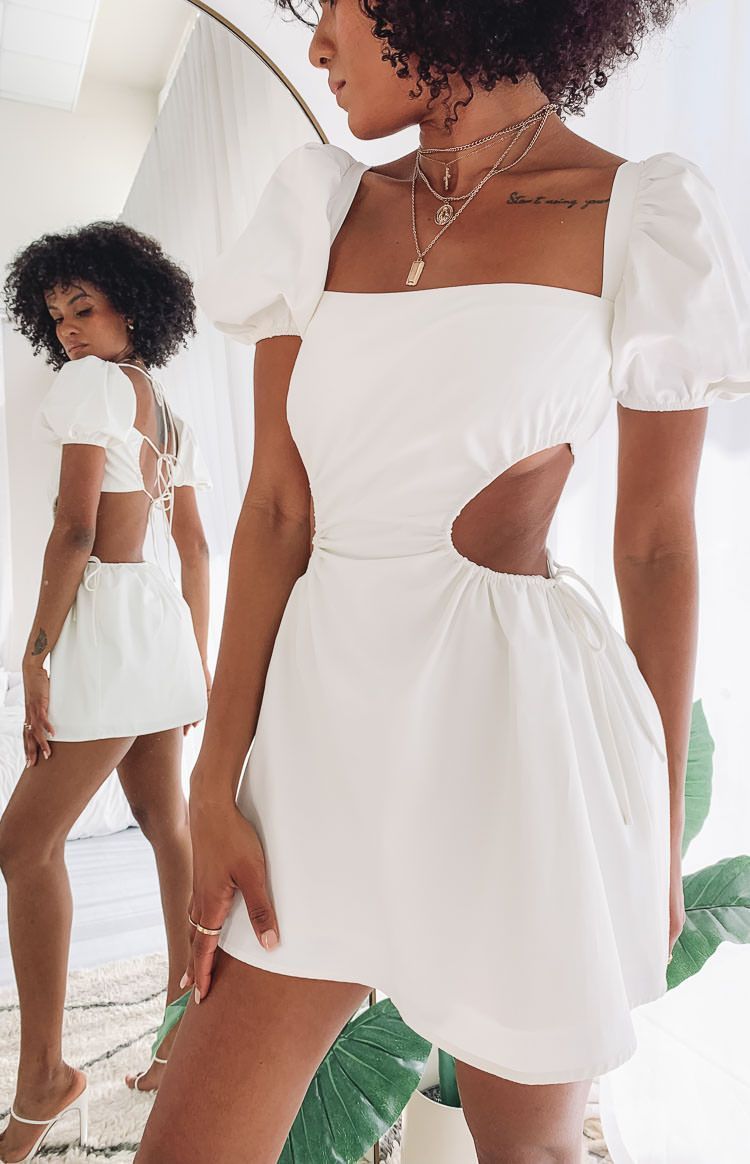 Penelope Mini Dress White-Vavasi.All Rights Reserved.