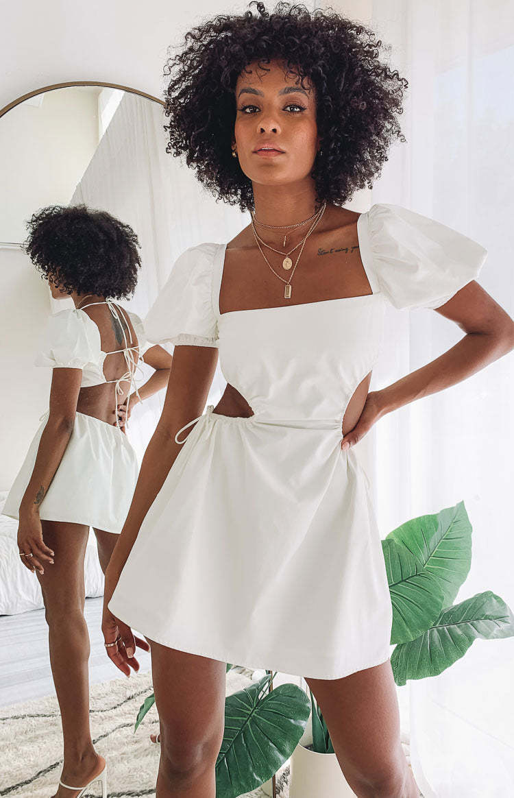 Penelope Mini Dress White-Vavasi.All Rights Reserved.