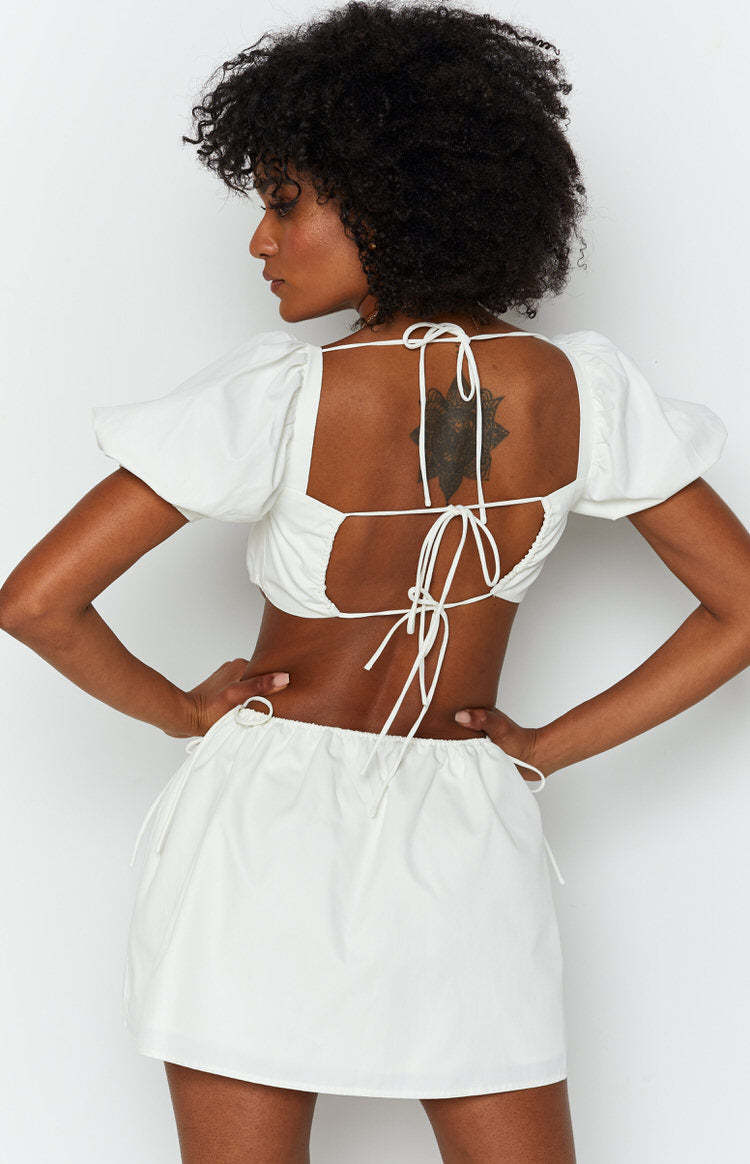 Penelope Mini Dress White-Vavasi.All Rights Reserved.
