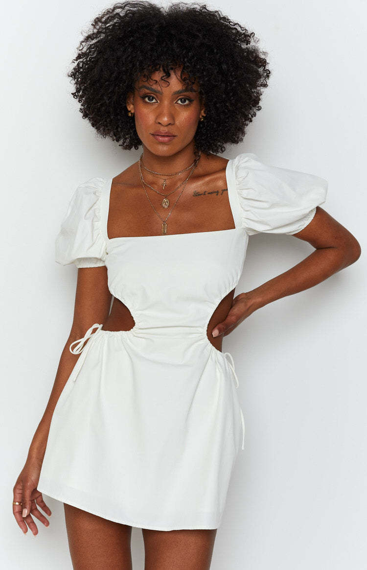 Penelope Mini Dress White-Vavasi.All Rights Reserved.