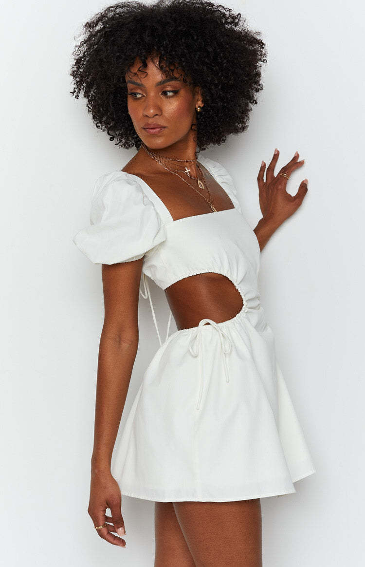 Penelope Mini Dress White-Vavasi.All Rights Reserved.