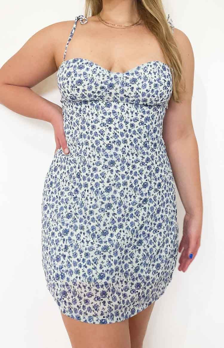 Penny Lane Dress Blue Floral-Vavasi.All Rights Reserved.
