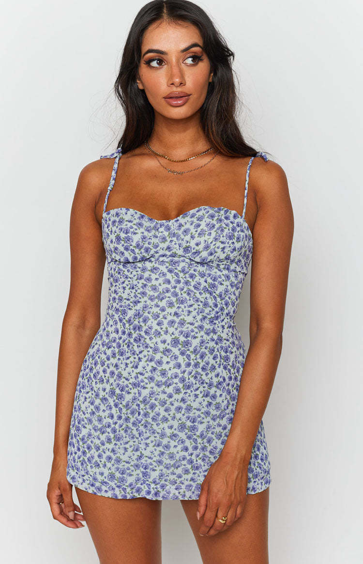 Penny Lane Dress Blue Floral-Vavasi.All Rights Reserved.