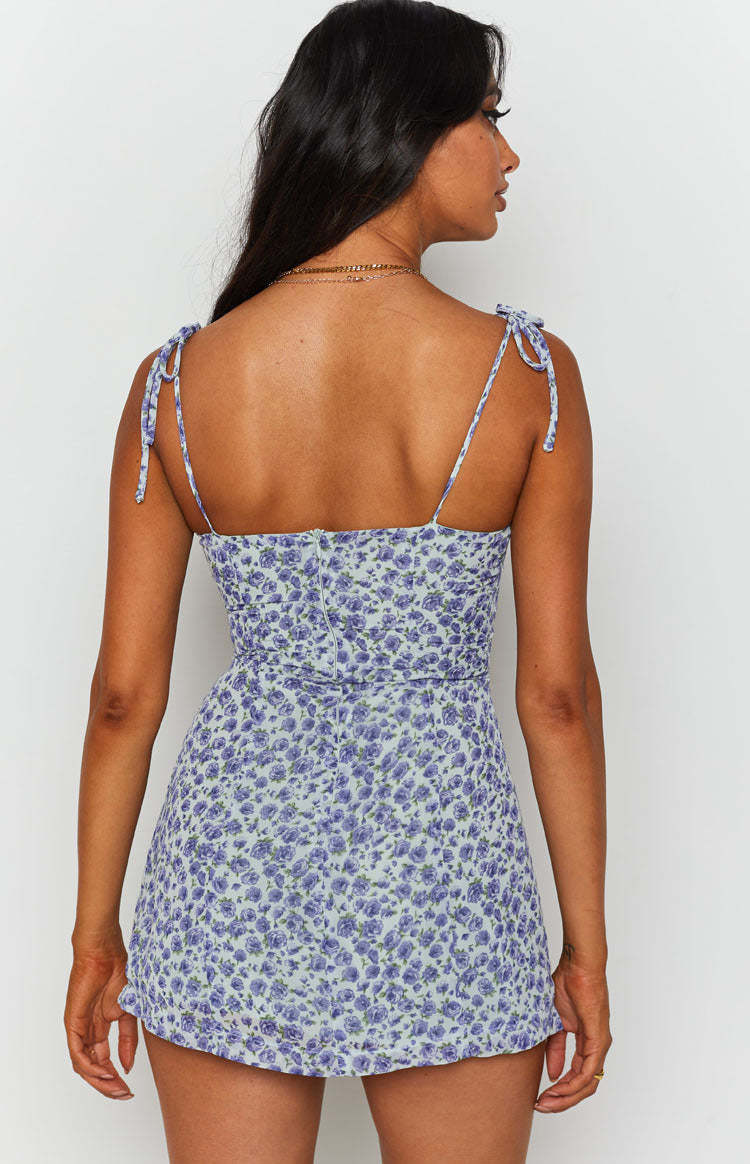 Penny Lane Dress Blue Floral-Vavasi.All Rights Reserved.
