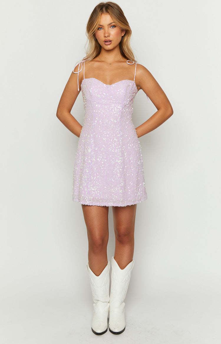 Penny Lane Purple Sequin Mini Dress-Vavasi.All Rights Reserved.