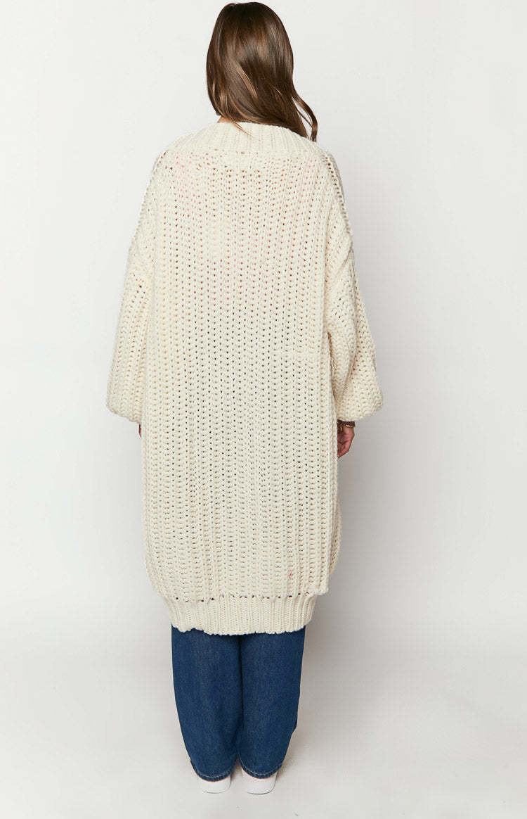 Peonie Cream Knit Cardigan-Vavasi.All Rights Reserved.