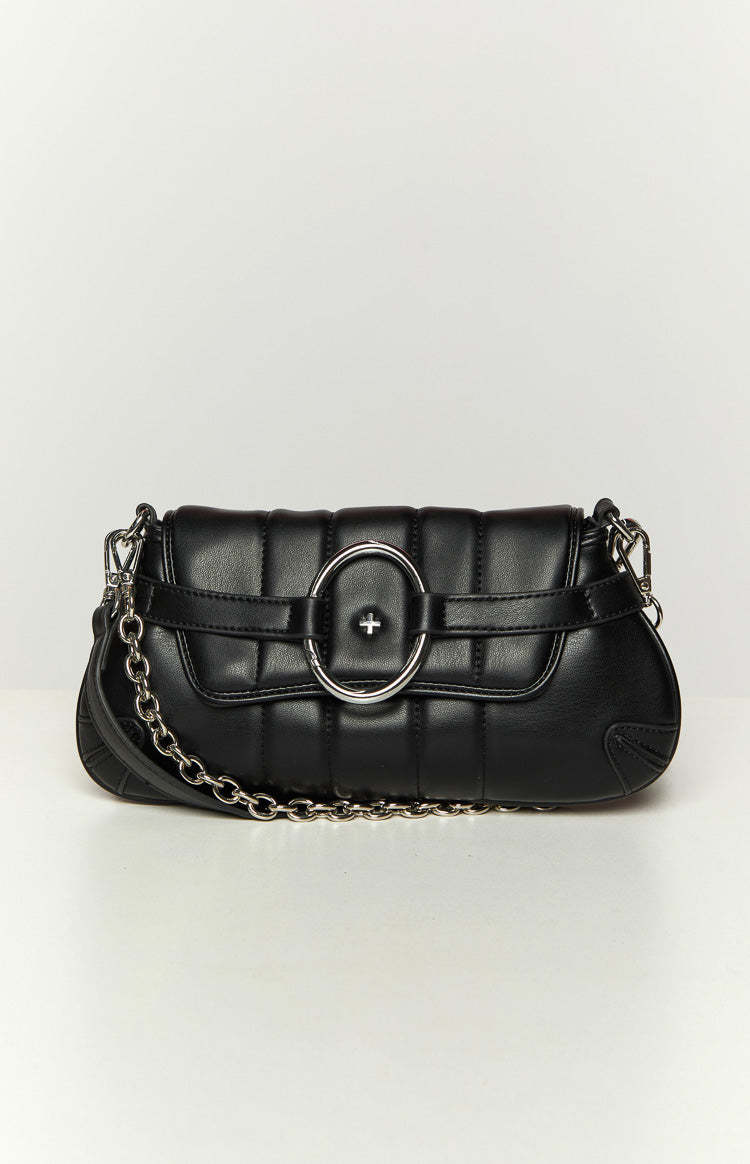 Peta & Jain Anaki Black PU Shoulder Bag-Vavasi.All Rights Reserved.