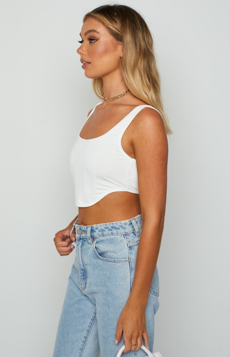 Picasso White Corset Top-Vavasi.All Rights Reserved.