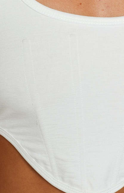 Picasso White Corset Top-Vavasi.All Rights Reserved.