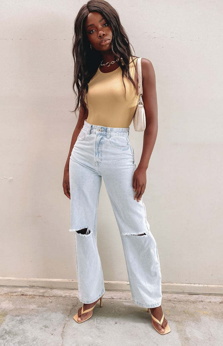 Pines Jersey Bodysuit Beige-Vavasi.All Rights Reserved.