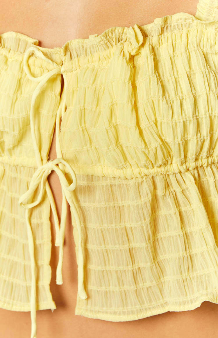 Pixie Yellow Crop Top-Vavasi.All Rights Reserved.