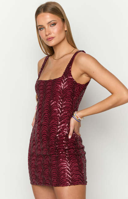Pixie Red Mini Dress-Vavasi.All Rights Reserved.