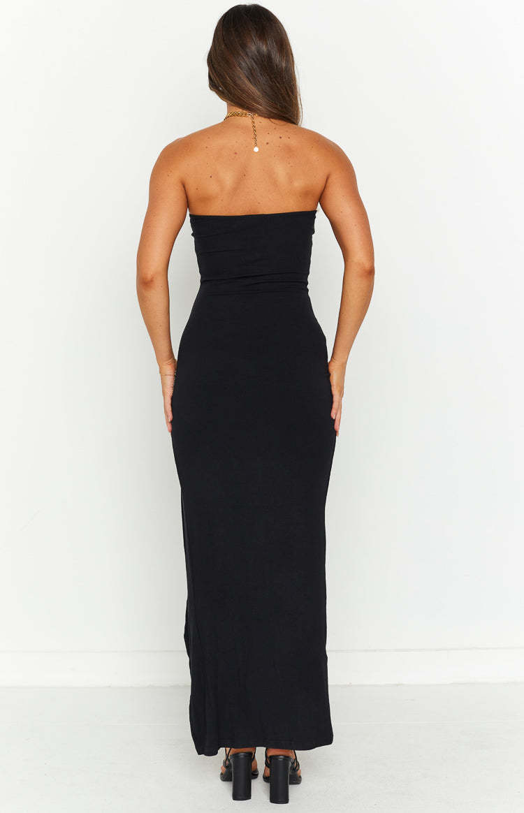 Presley Black Bandeau Maxi Dress-Vavasi.All Rights Reserved.