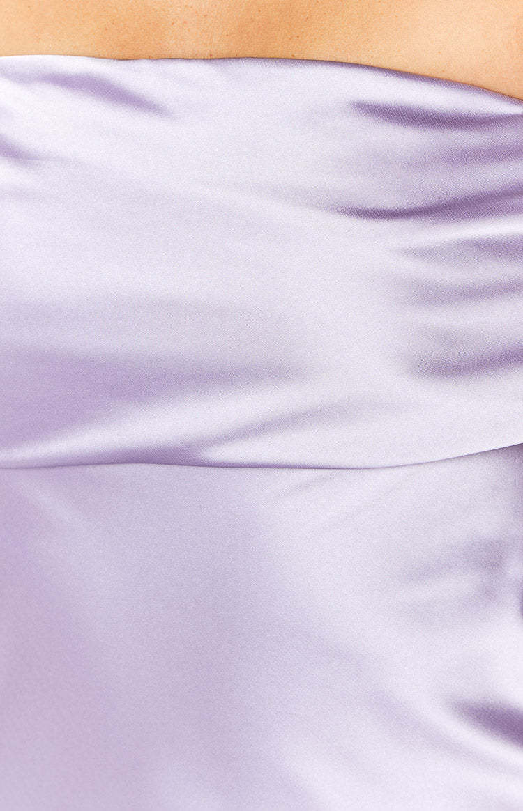 Primrose Purple Satin Off the Shoulder Mini Dress-Vavasi.All Rights Reserved.
