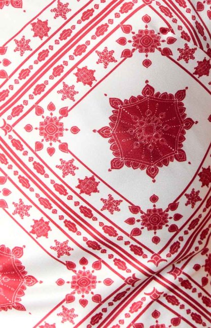 Renesmee Red Tile Print Maxi Dress-Vavasi.All Rights Reserved.