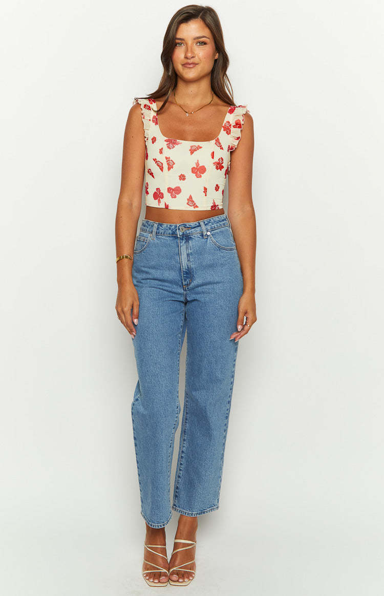 Rachel Rosie Cream Crop Top-Vavasi.All Rights Reserved.