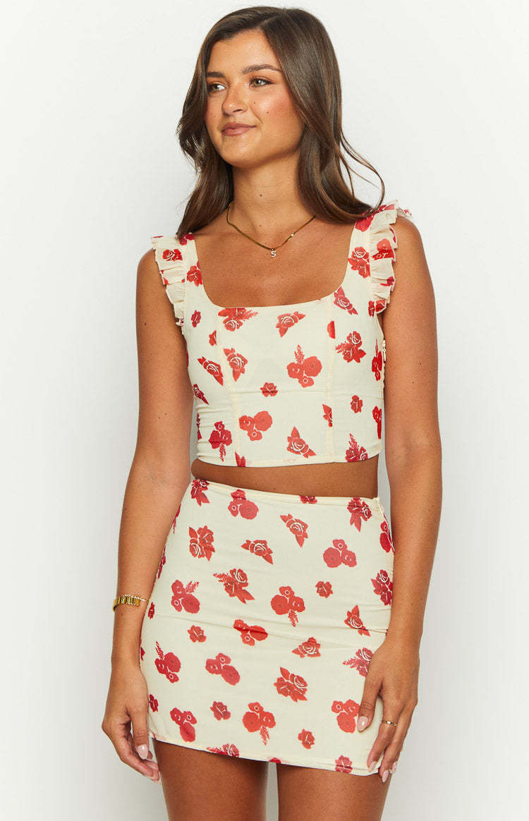 Rachel Rosie Cream Crop Top-Vavasi.All Rights Reserved.