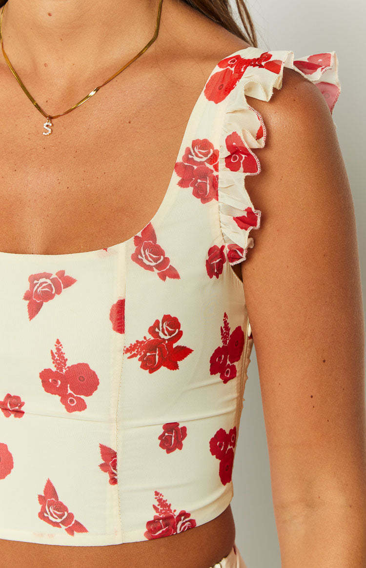 Rachel Rosie Cream Crop Top-Vavasi.All Rights Reserved.