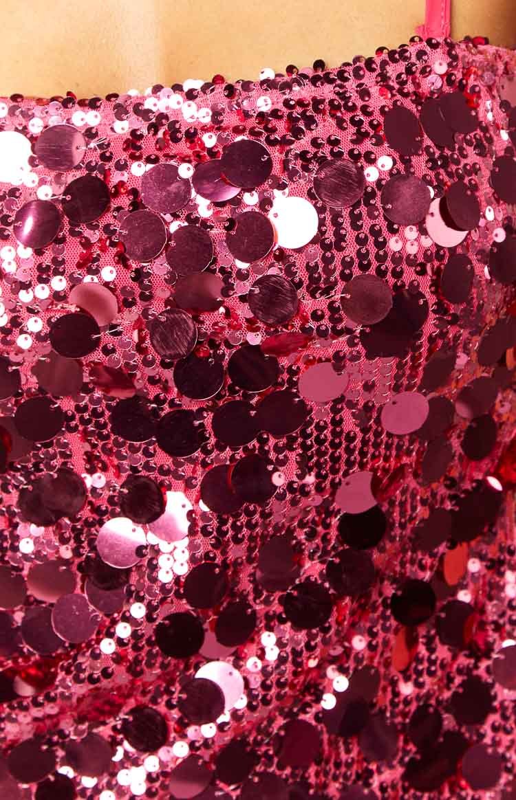 Radiant Pink Sparkle Mini Dress-Vavasi.All Rights Reserved.
