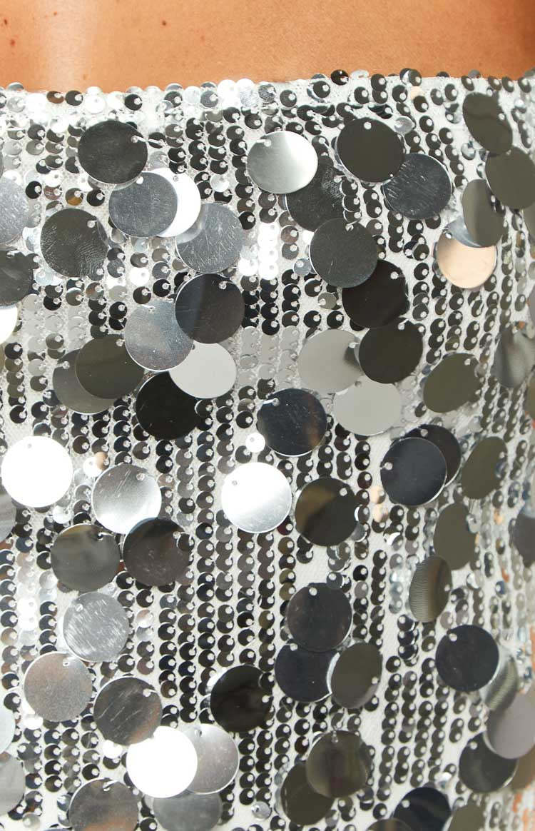 Radiant Silver Sparkle Mini Dress-Vavasi.All Rights Reserved.