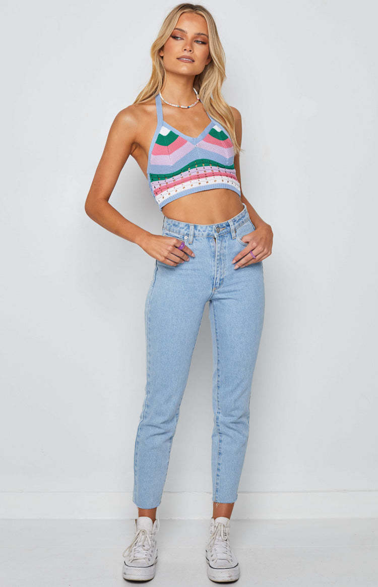 Rainbow Love Knitted Top Multi-Vavasi.All Rights Reserved.