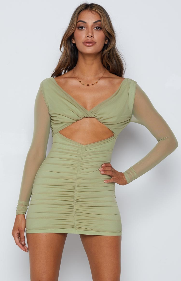 Raven Mesh Dress Green-Vavasi.All Rights Reserved.