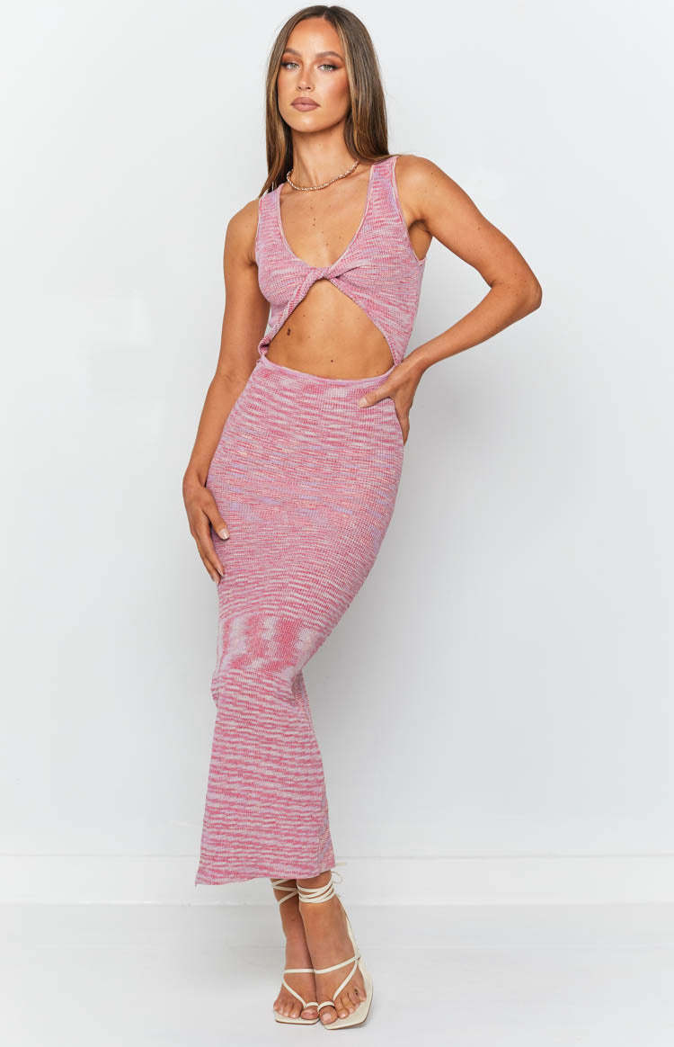Ravenna Cut Out Maxi Dress Pink-Vavasi.All Rights Reserved.