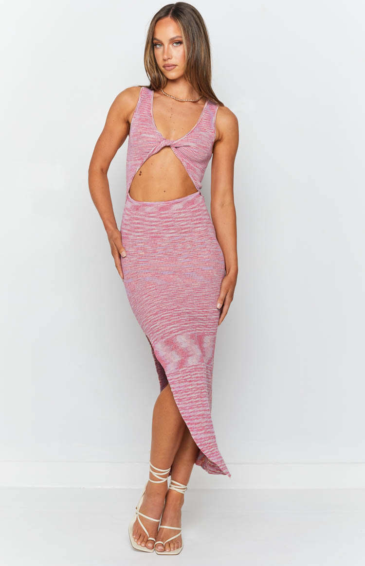 Ravenna Cut Out Maxi Dress Pink-Vavasi.All Rights Reserved.