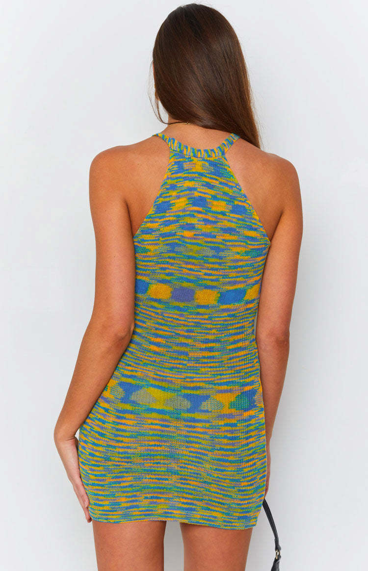 Real Thing Spacedye Mini Dress Green-Vavasi.All Rights Reserved.