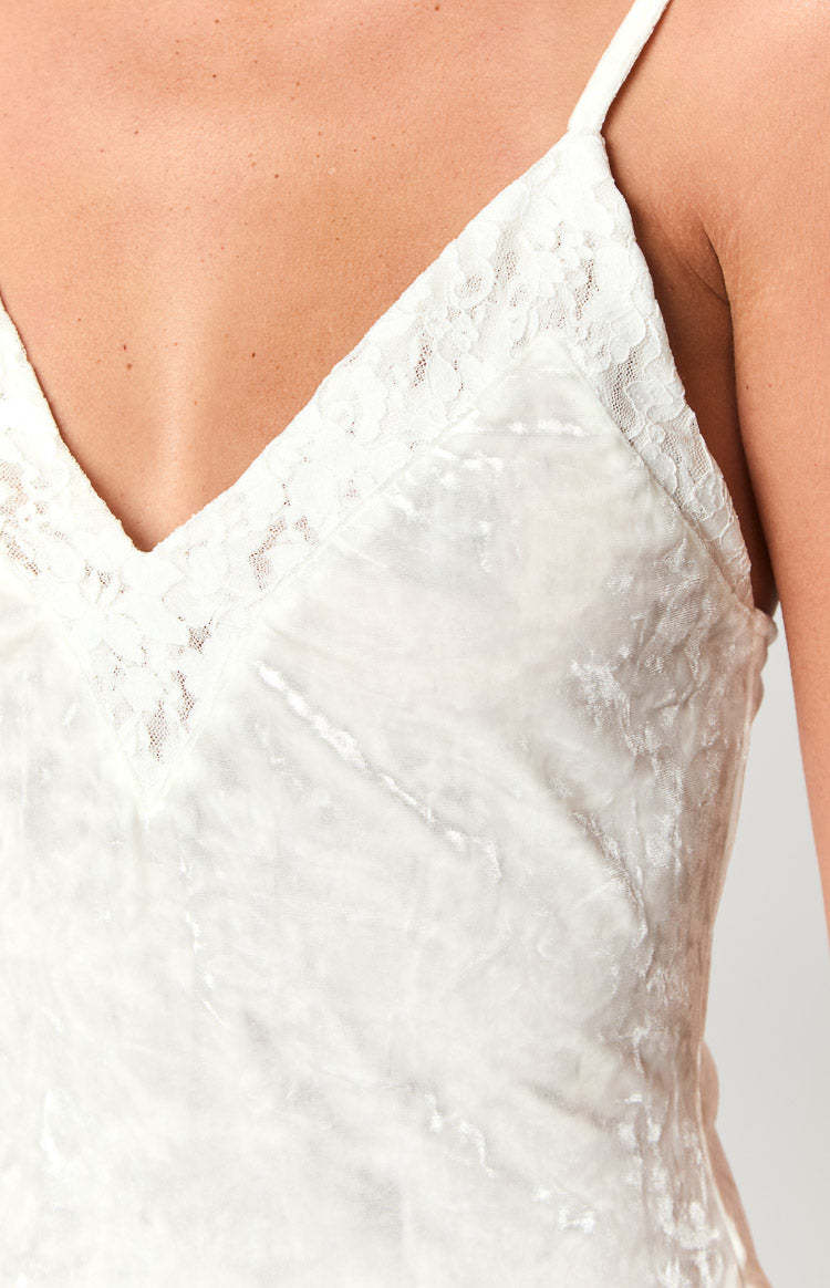 Remington White Velvet Mini Dress-Vavasi.All Rights Reserved.
