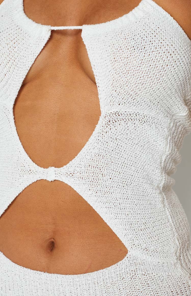 Renata White Cut Out Dress-Vavasi.All Rights Reserved.
